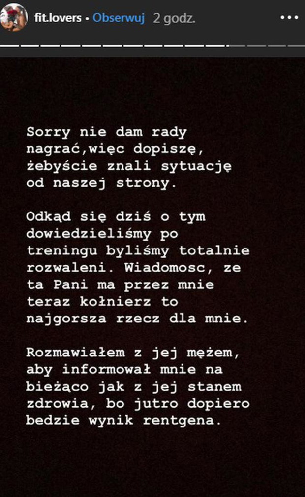 Mateusz Janusz przeprasza za salto na Instagramie