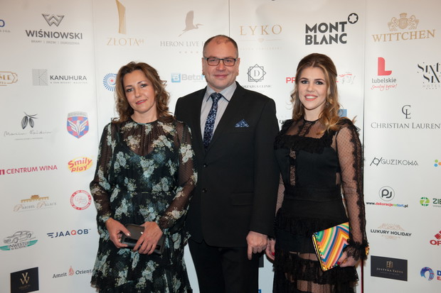 Jerzy Opyrchał z żoną i córką Natalią Opyrchał