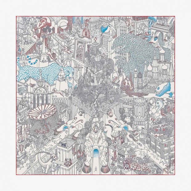 Warszawa na chustkach Hermes