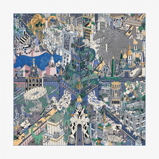 Warszawa na chustkach Hermes