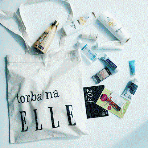 Torba na ELLE pełna kosmetyków