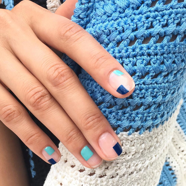 Transparentny manicure wiosna 2017