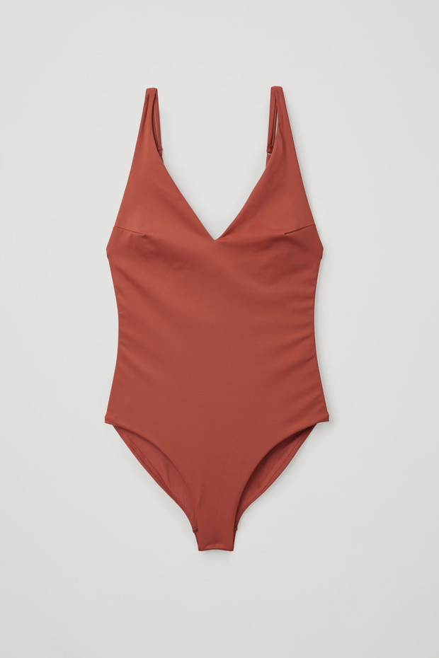 Mocno wycięty retro kostium kąpielowy COS