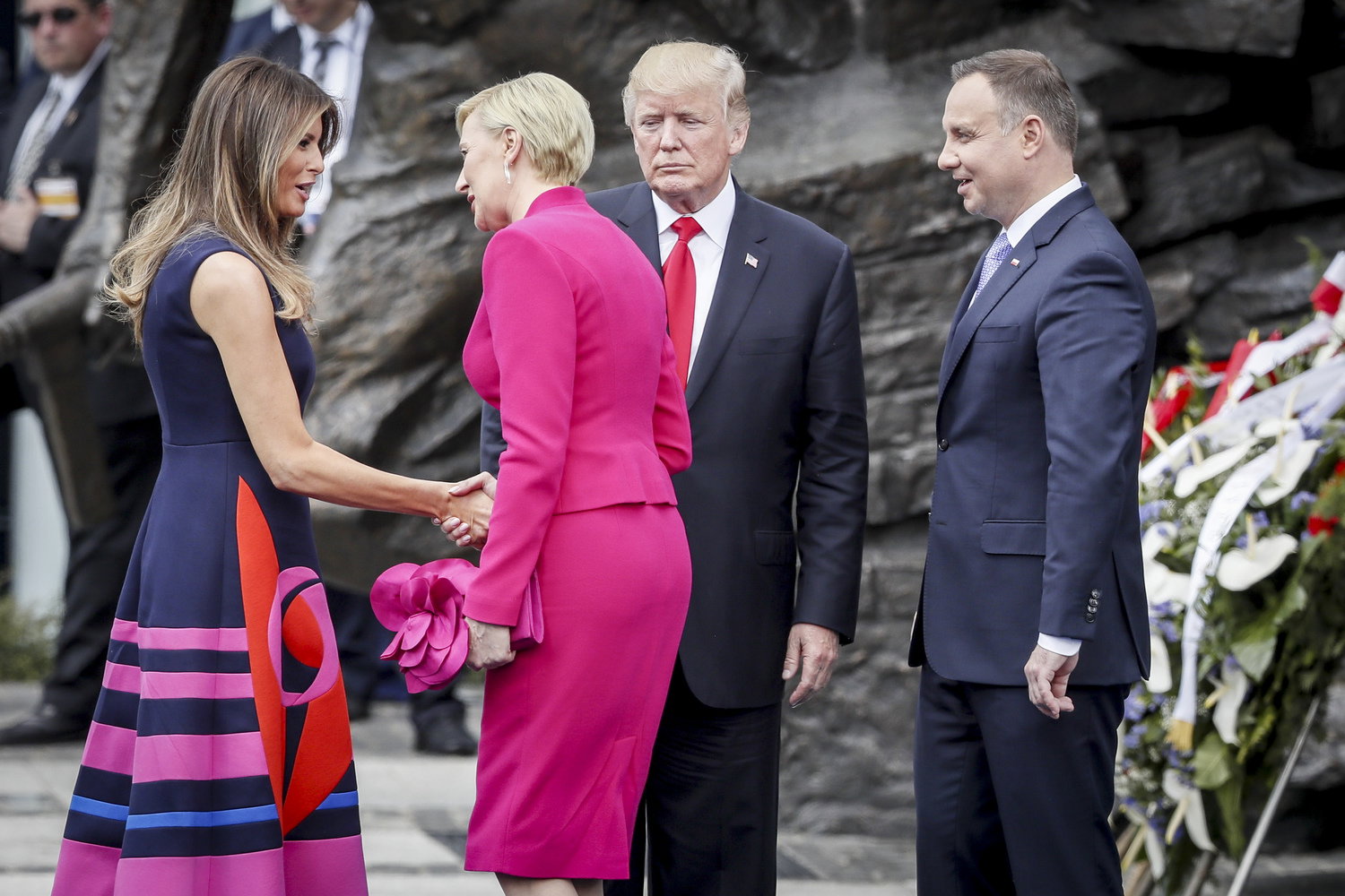Agata Duda nie podała ręki Trumpowi