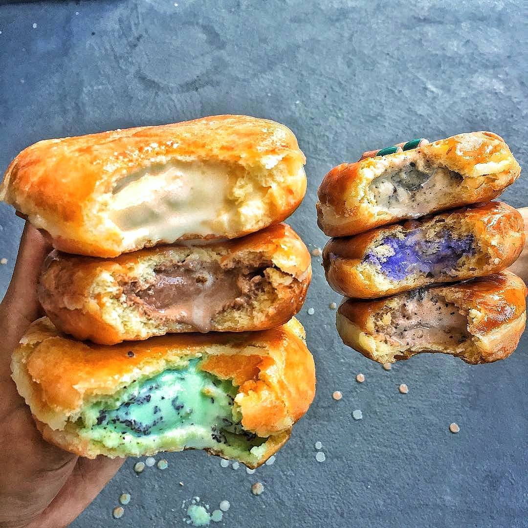 Ciepłe pączki z lodami