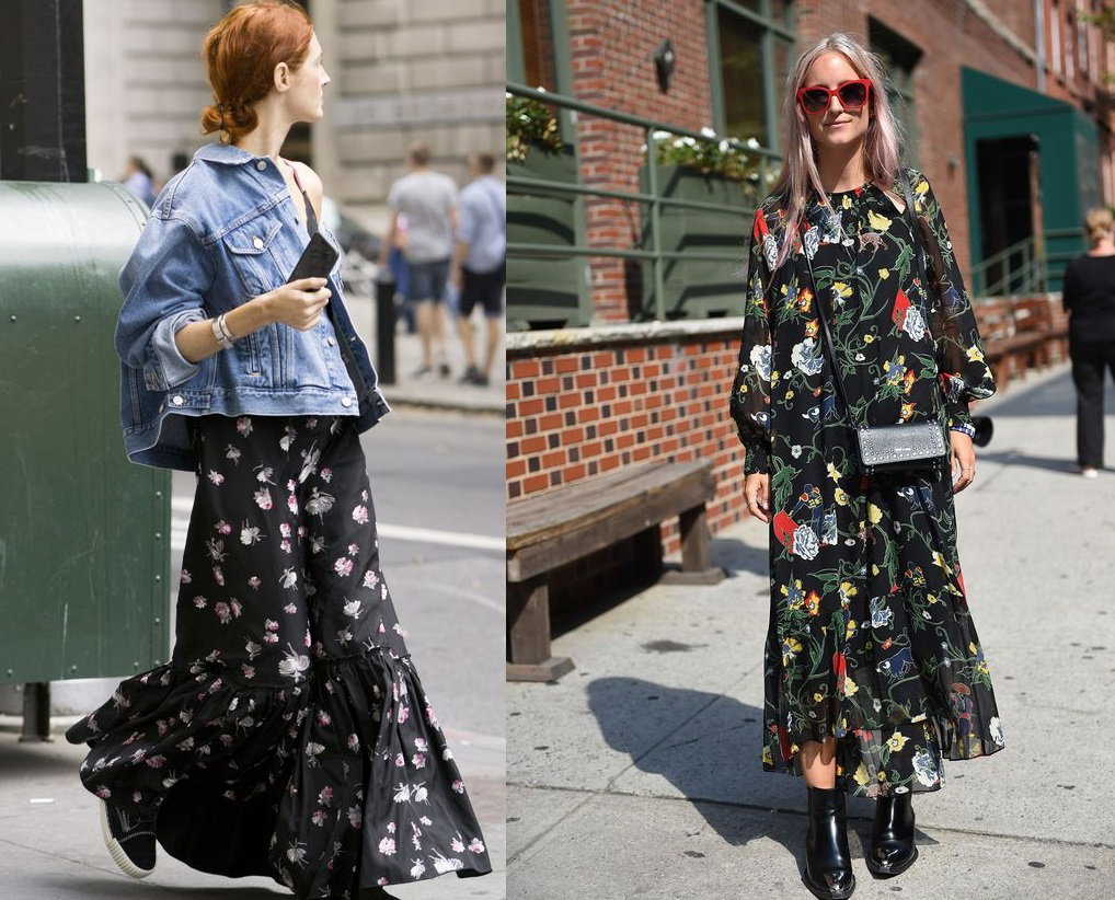 Sukienki maksi w kwiaty na jesień 2017