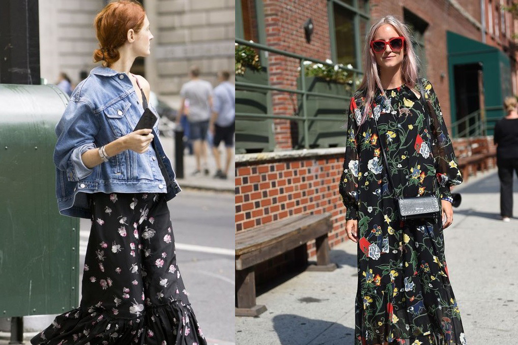 Sukienki maksi w kwiaty na jesień 2017