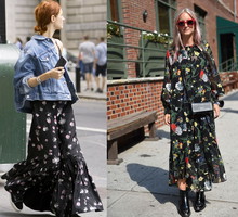 Sukienki maksi w kwiaty na jesień 2017