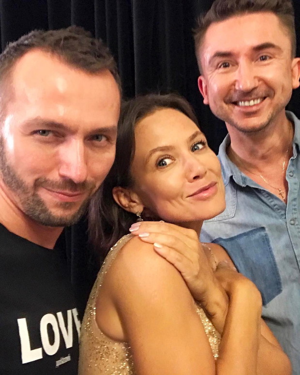 Kinga Rusin z projektantami Paprocki Brzozowski