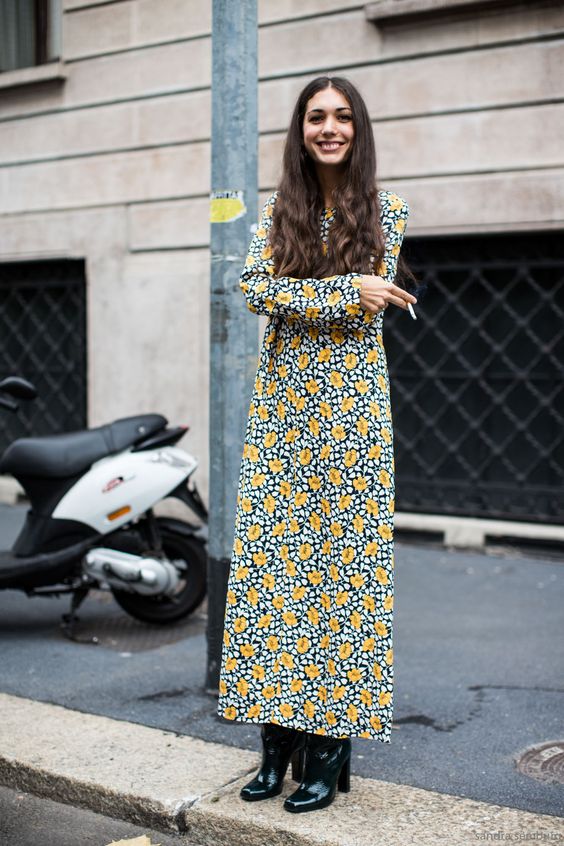 Maksi sukienki w kwiaty na jesień 2017