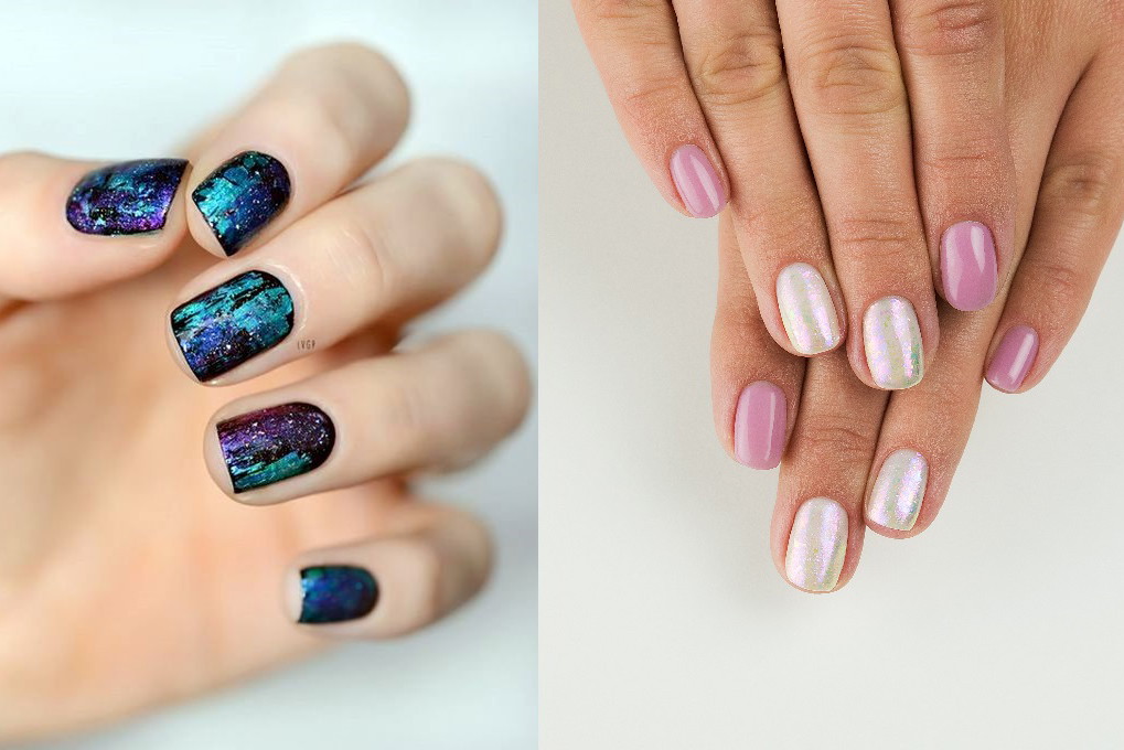 Manicure kosmiczny pyłek na jesień 2017