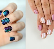 Manicure kosmiczny pyłek na jesień 2017