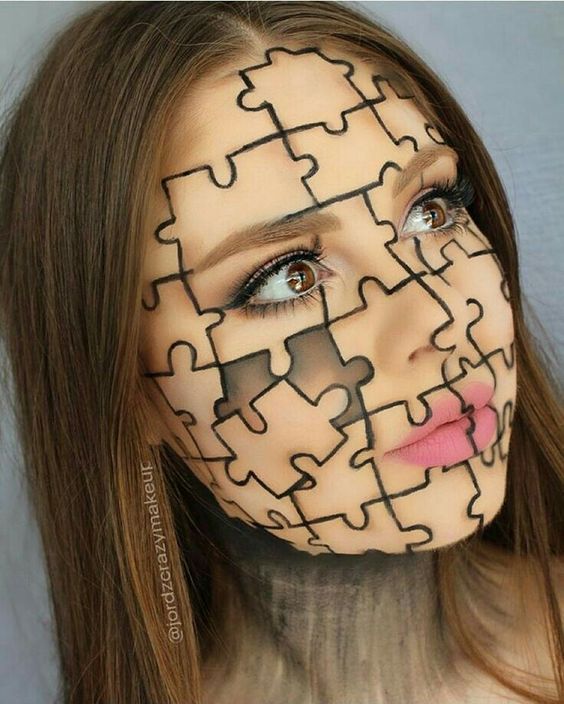 Makijaż na Halloween - puzzle