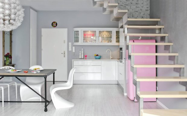 Mocne kolory w mieszkaniu - róż