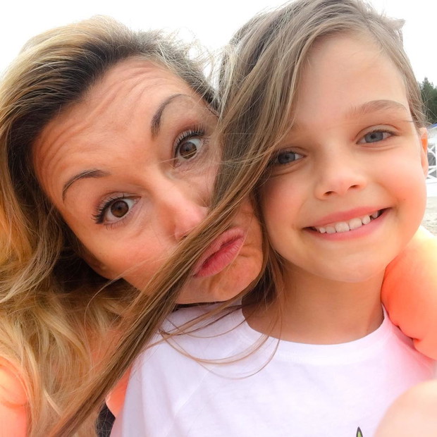 Wojciechowska z córką Marysią