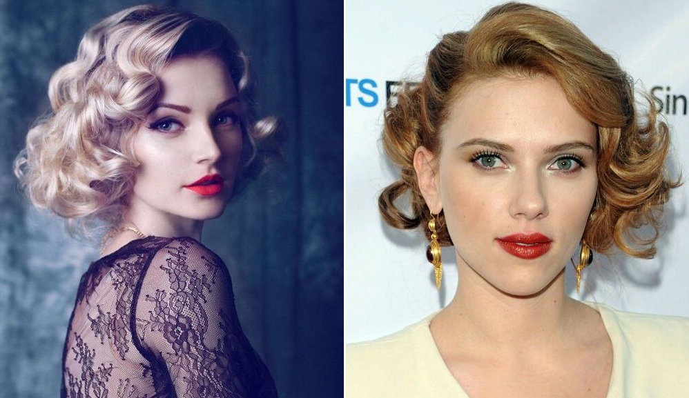 Krótka fryzura retro na sylwestra