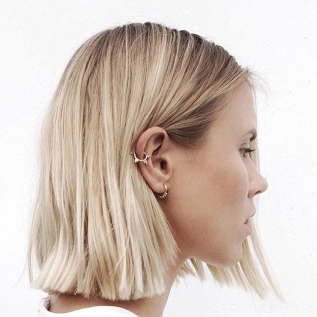 Krótka fryzura 2018 - włosy za ucho
