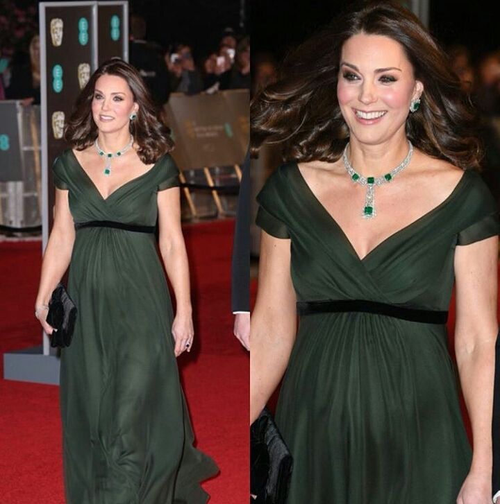 Księżna Kate w zielonej sukni