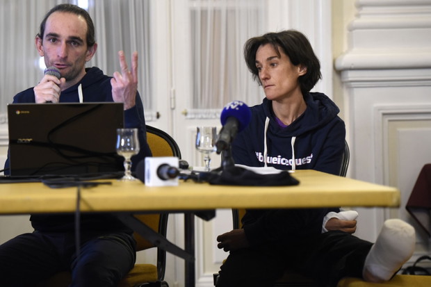 Elisabeth Revol na konferencji prasowej