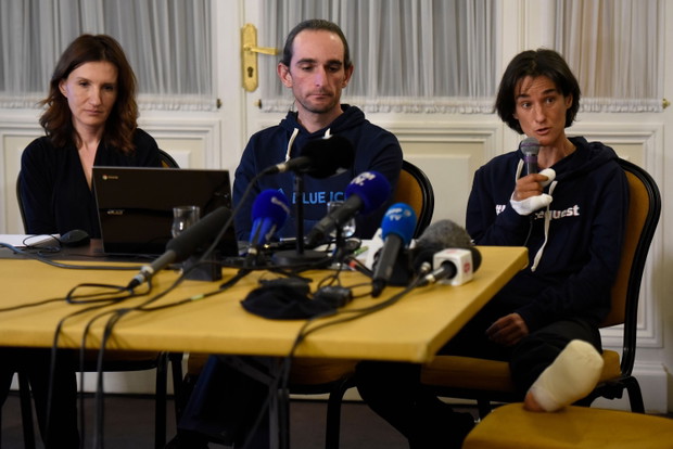 Elisabeth Revol na konferencji prasowej