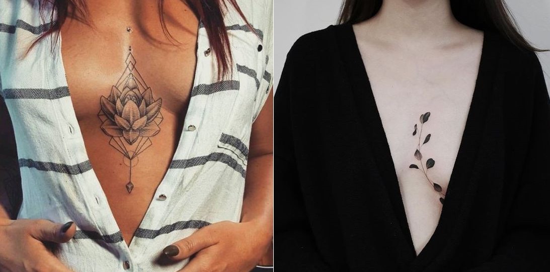 Tatuaże między piersiami