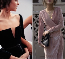 Sukienki na wesele - aksamit