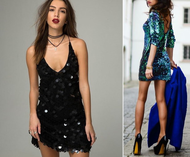 Sukienka na wesele - cekiny