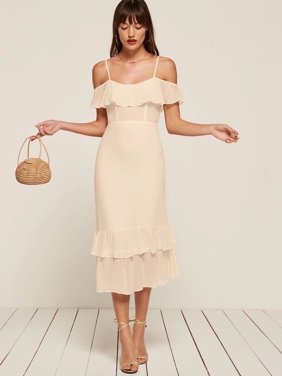 Sukienka na wesele - odsłonięte ramiona