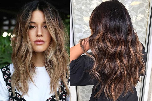 Włosy ombre - czekoladowy brąz
