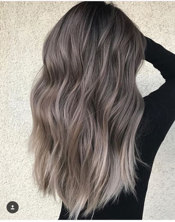 Włosy ombre - szarości