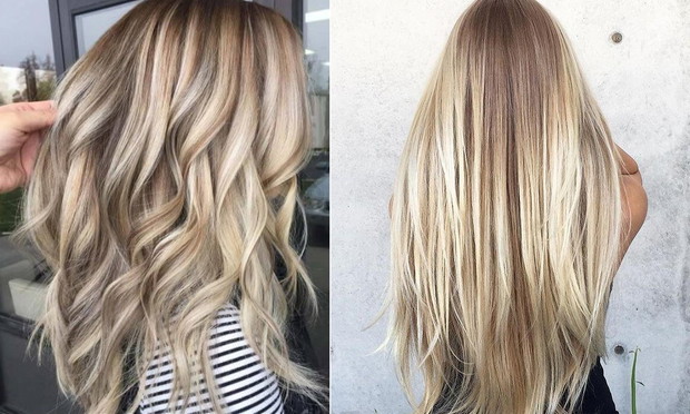 Blond z ciemnymi refleksami