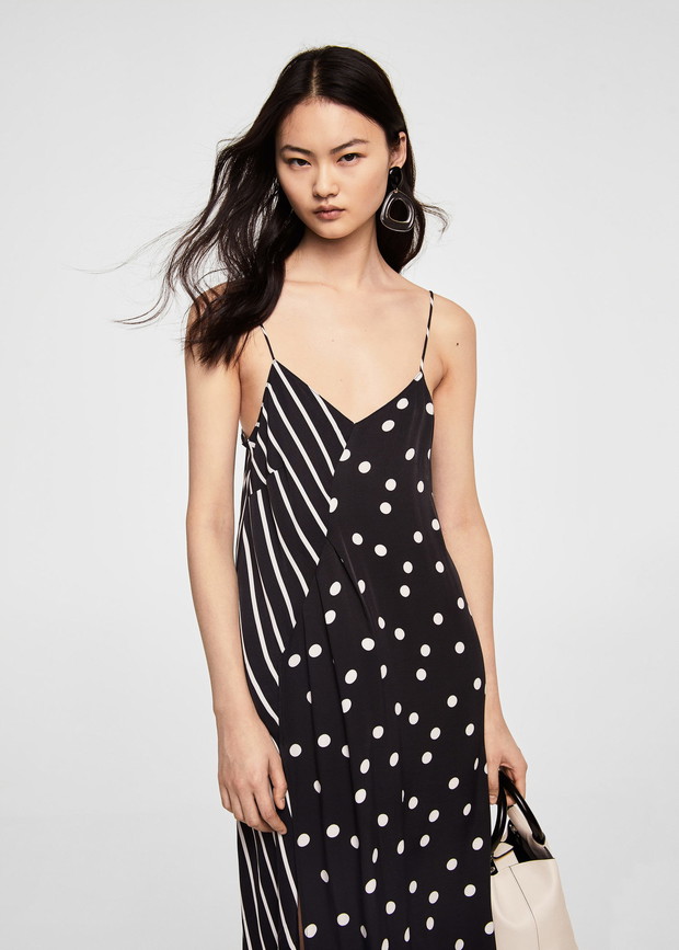 Sukienka w groszki na ramiączkach Mango; 199,90 zł