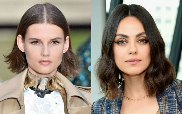 Modne krótkie fryzury jesień 2018: przedziałek na środku