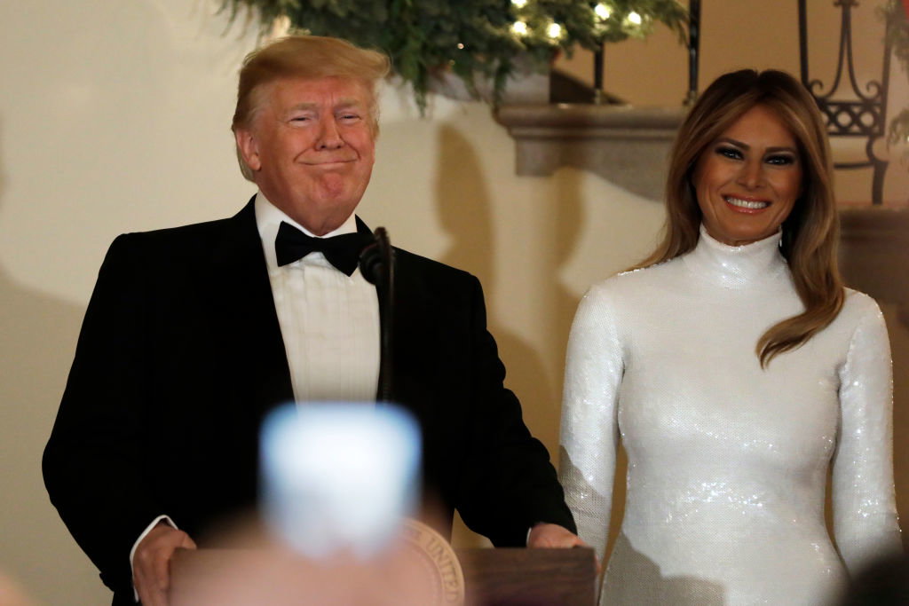Melania Trump i Donald Trump w Białym Domu