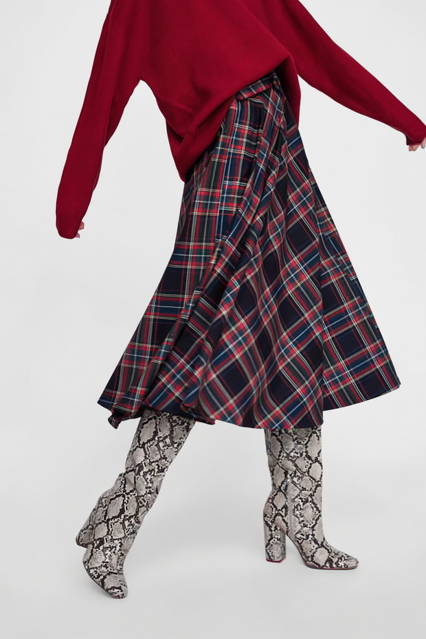 Spódnica w kratę z Zary