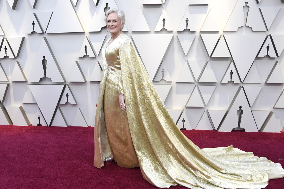 Oscary 2019 - Glenn Close w sukience Carolina Herrera