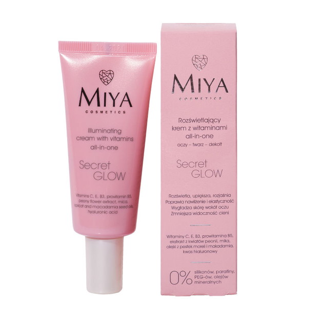 SecretGLOW Rozświetlający krem z witaminami, Miya Cosmetics