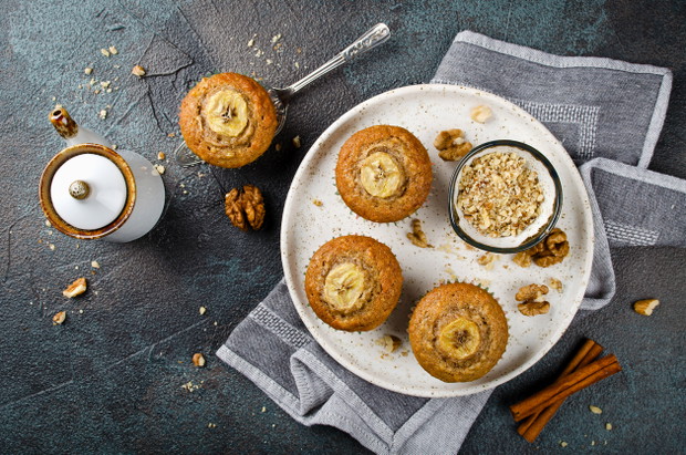 Muffiny paleo bananowo-migdałowe