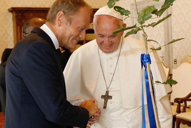 Donald Tusk na audiencji u papieża Franciszka w Watykanie