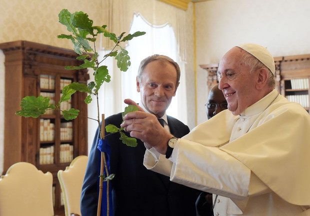 Donald Tusk na audiencji u papieża Franciszka w Watykanie
