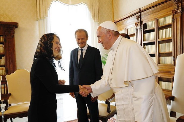 Donald Tusk na audiencji u papieża Franciszka w Watykanie