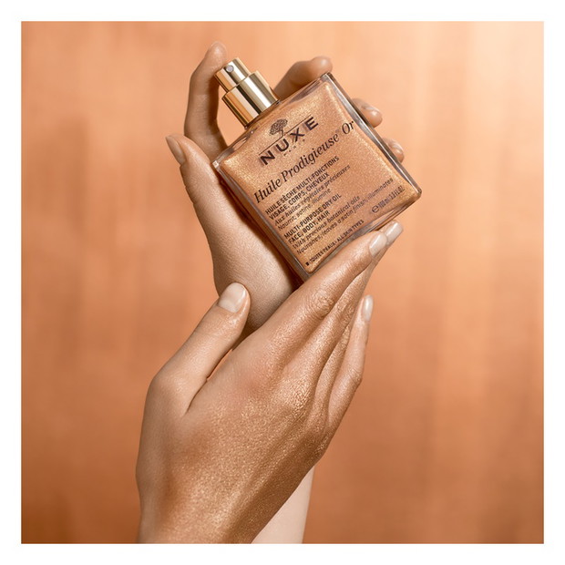 Nuxe Huile Prodigieuse Ormultifunkcyjny suchy olejek z brokatem do twarzy, ciała i włosów