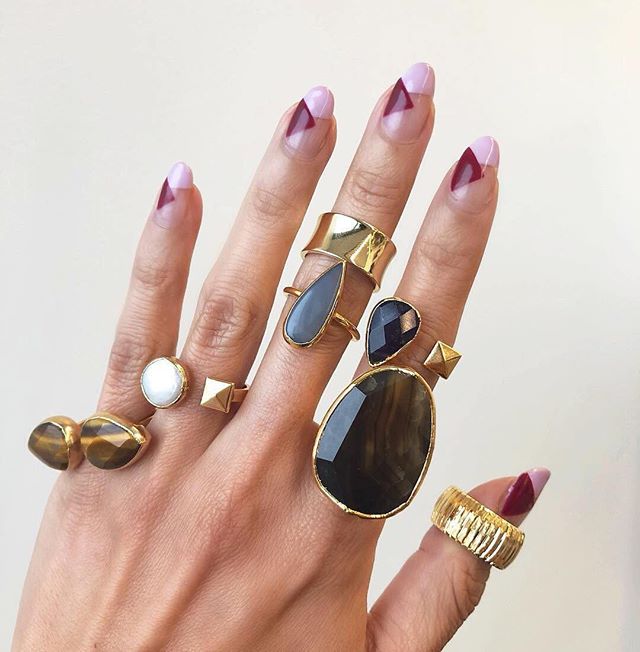 Paznokcie na Sylwestra 2019 - geometryczne wzory