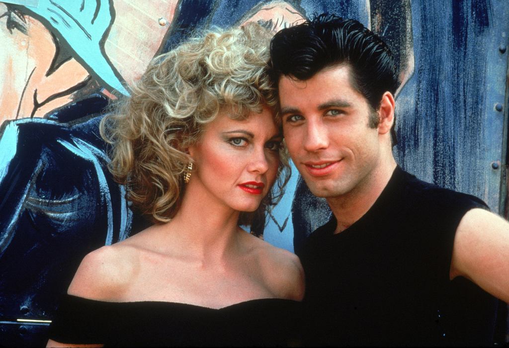 ohn Travolta i Olivia Newton-John w musicalu "Grease"