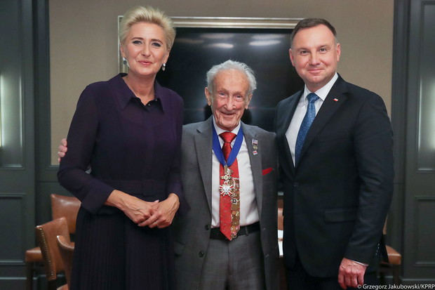 Agata Duda i Andrzej Duda podczas spotkania z