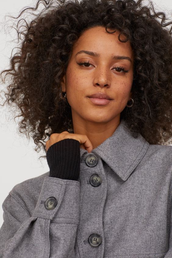 Melażowa kurtka koszulowa z wełną 199,00 zł z 349,99 zł