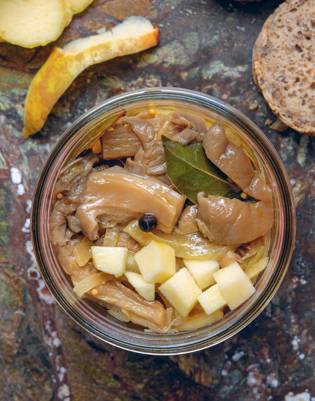 Boczniaki w oleju lnianym