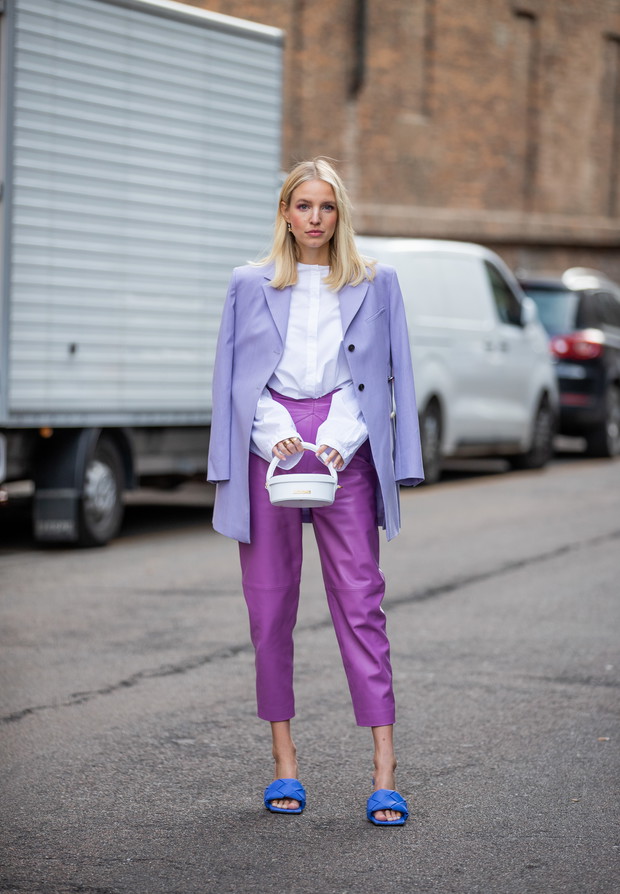 Lawendowy look do biura i nie tylko