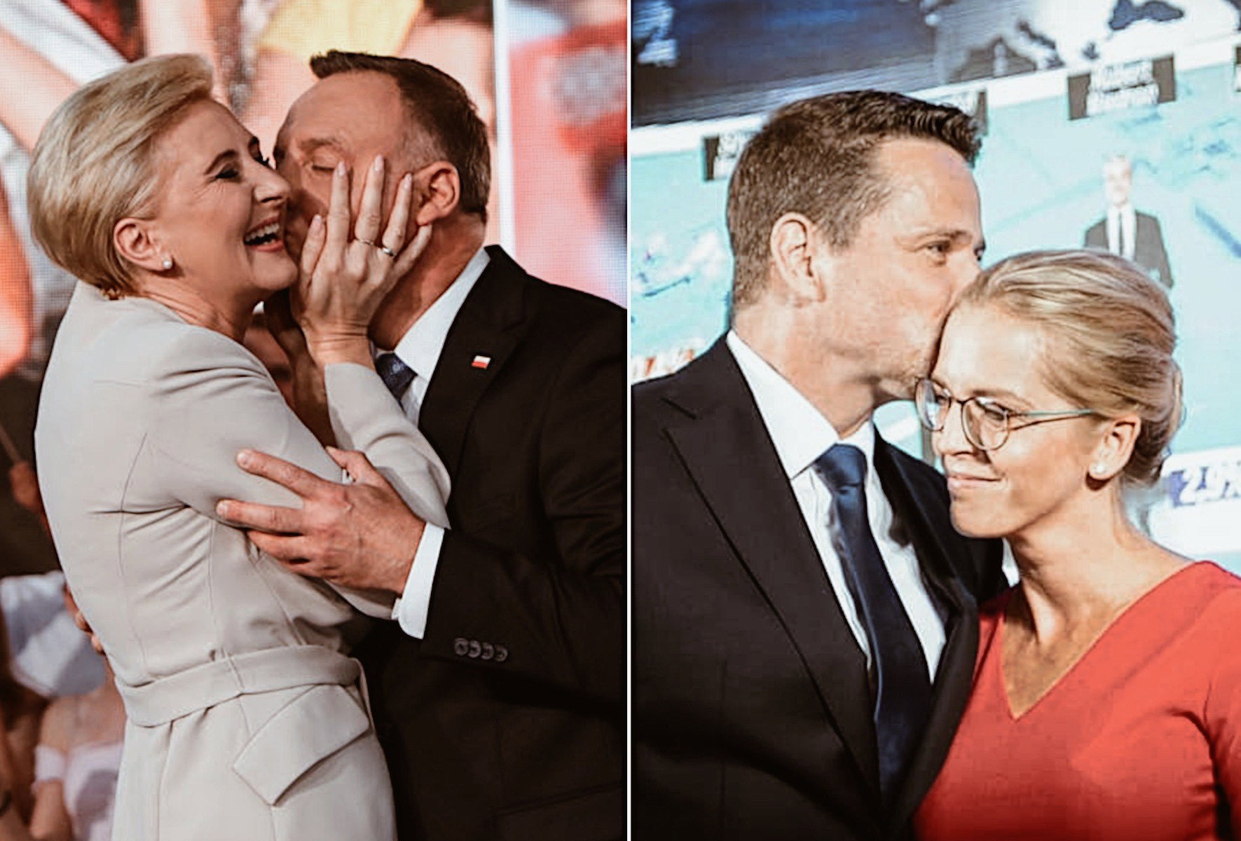 Agata Duda z Andrzejem Dudą i Małgorzata Trzaskowska z Rafałem Trzaskowskim