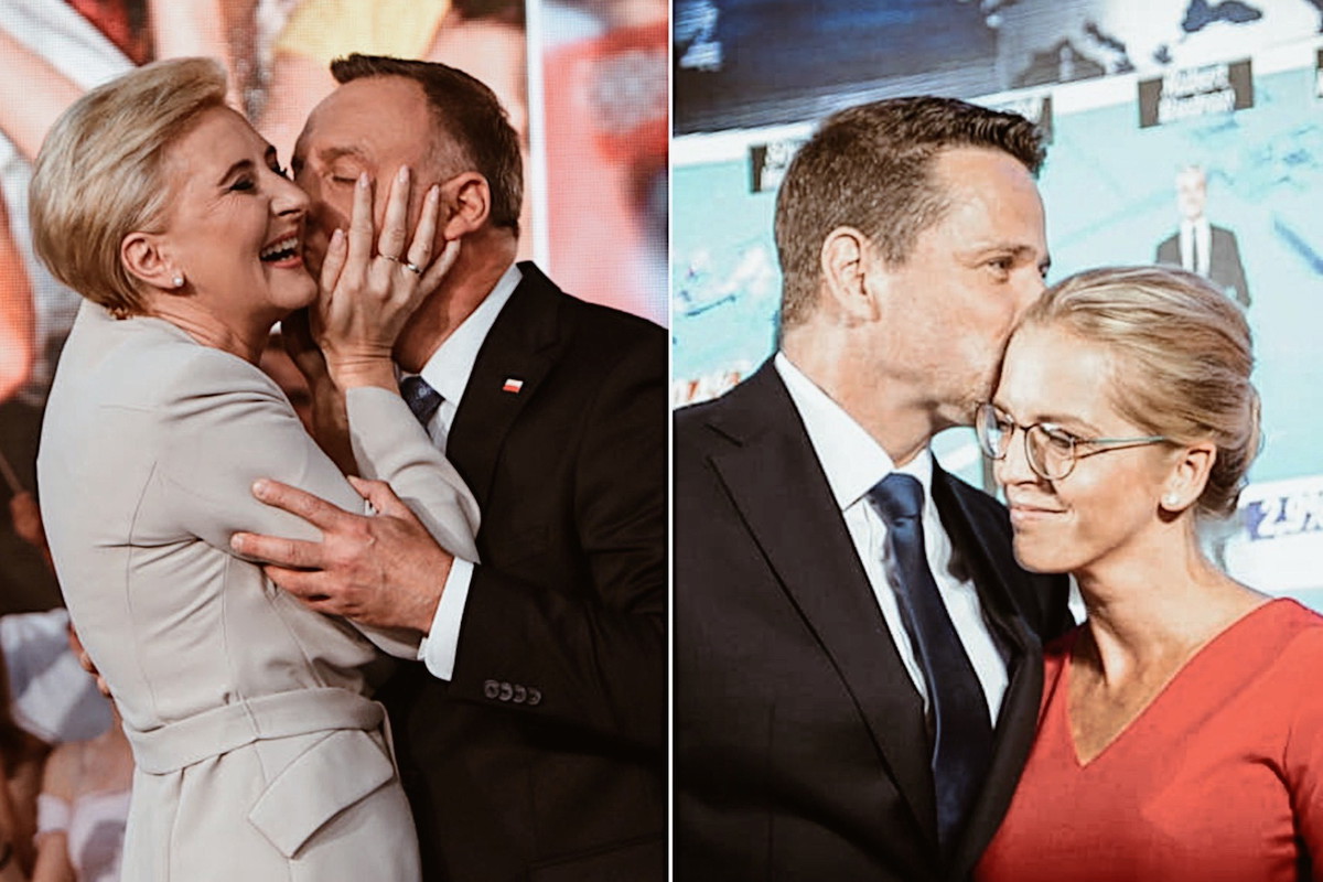 Agata Duda z Andrzejem Dudą i Małgorzata Trzaskowska z Rafałem Trzaskowskim